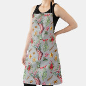 Tablier Éléments de Noël d'aquarelle (Insitu)