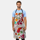 Tablier Éléments de Noël festifs Design sans couture (Porté)