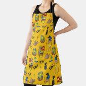 Tablier éléments égyptiens, Anubis, motif pyramides. (Insitu)