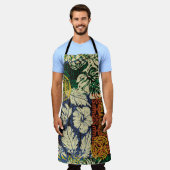 Tablier Éléments tribaux hawaïens et tissu hibiscus (Porté)