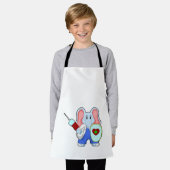 Tablier Eléphant à la vaccination avec seringue (Porté)