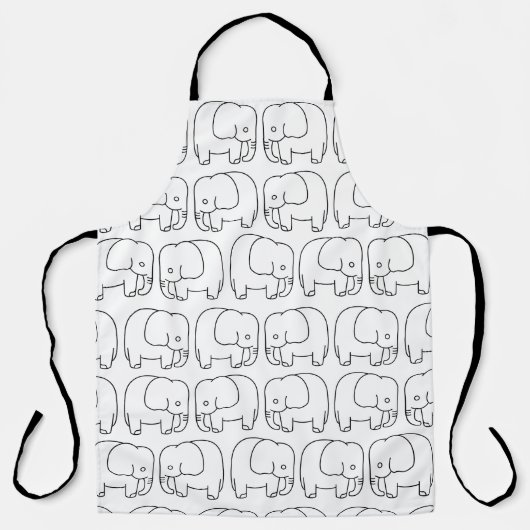 Tablier Eléphant Abstrait (Recto)