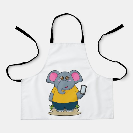 Tablier Eléphant avec mobile (Recto)