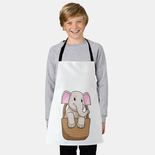 Tablier Eléphant avec panier (Porté)