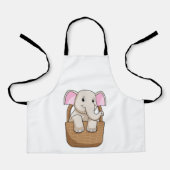 Tablier Eléphant avec panier (Recto)