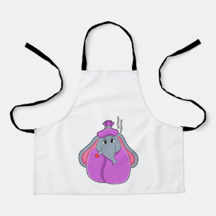 Tablier Eléphant avec thermomètre à fièvre