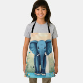 Tablier Eléphant Bébé Bleu Whimsical, (Insitu)