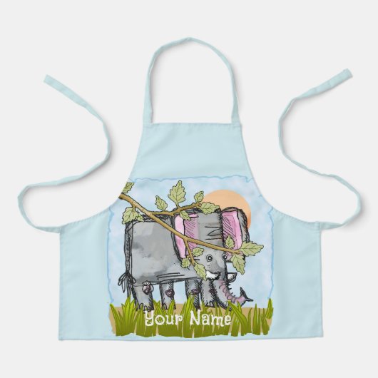 Tablier Éléphant Caché (Recto)