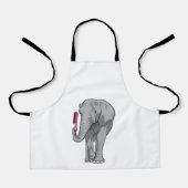 Tablier Elephant comme coiffeur avec peigne (Recto)