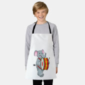 Tablier Elephant comme musicien avec tambour (Porté)