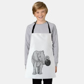 Tablier Éléphant de bowling (Porté)