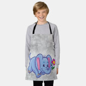 Tablier Éléphant de dessin animé mignon (Porté)