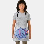 Tablier Éléphant de dessin animé mignon (Insitu)