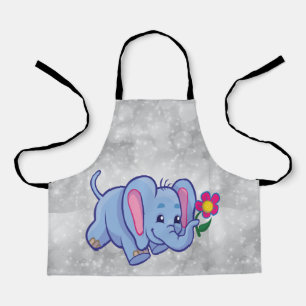 Tablier Éléphant de dessin animé mignon