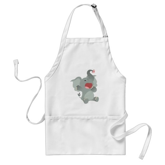 Tablier éléphant de dessin animé mignon endormi (Devant)