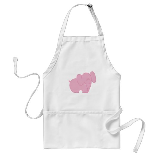 Tablier Eléphant doux (rose) (Devant)
