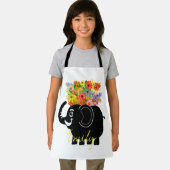 Tablier Éléphant et fleurs (Insitu)
