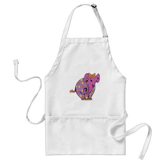 Tablier éléphant fruité violet (Devant)