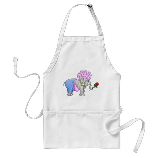 Tablier Eléphant romantique (Devant)