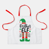Tablier Elf Family Fun | Elf Frère Rouge et Vert (Recto)