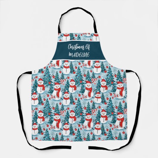 Tablier Elfe de Noël personnalisé (Recto)