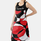 Tablier Elliptiques noires, blanches et rouges (Insitu)
