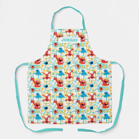 Tablier Elmo & Cookie Monster Fun Shapes Motif (Recto)