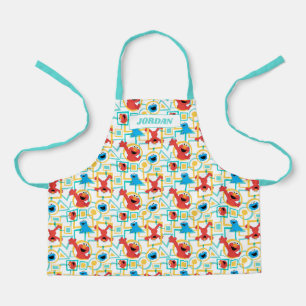 Tablier Elmo & Cookie Monster Fun Shapes Motif