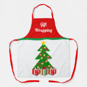 Tablier Emballage Cadeau de Noël Impression de Fêtes (Recto)