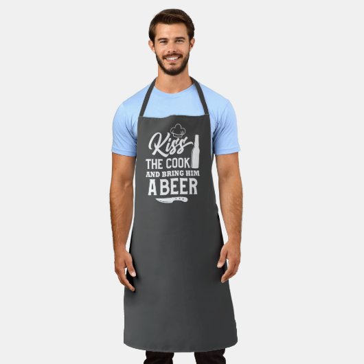 Tablier Embrasse-le et apporte-lui une bière (Porté)