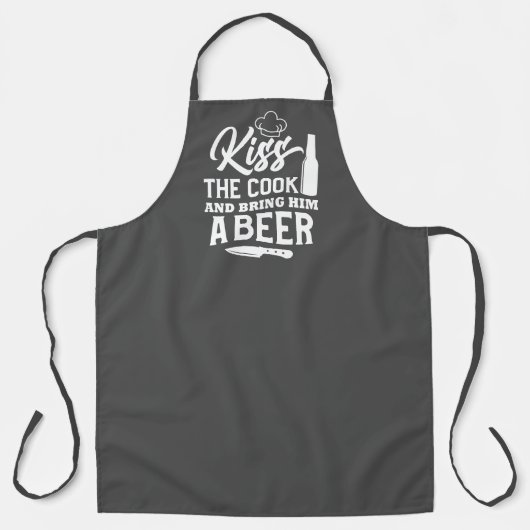 Tablier Embrasse-le et apporte-lui une bière (Recto)