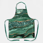Tablier Emerald Gold Parties scintillant Marbre Nom person (Recto)