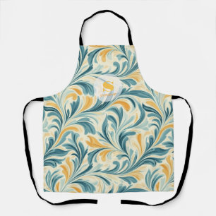 Tablier Emerald Green et Gold Paisley Motif