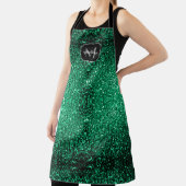 Tablier Emerald Green fausse parties scintillant scintille (Insitu)