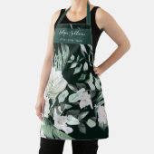 Tablier Emerald Green Floral Beauty Professional (Insitu)