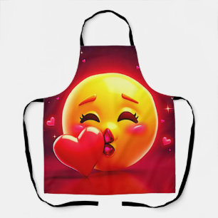 Tablier Emoji Bisou : Amour et Cœurs Art