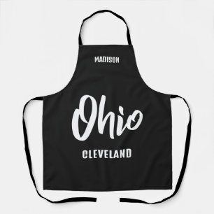 Tablier Emplacement personnalisé, nom et couleur Ohio