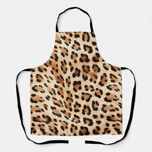 Tablier Empreinte de léopard blanc Brown (Recto)
