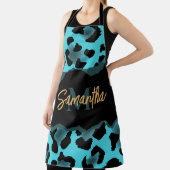 Tablier Empreinte de léopard bleu mignon (Insitu)