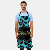 Tablier Empreinte de léopard bleu mignon (Porté)