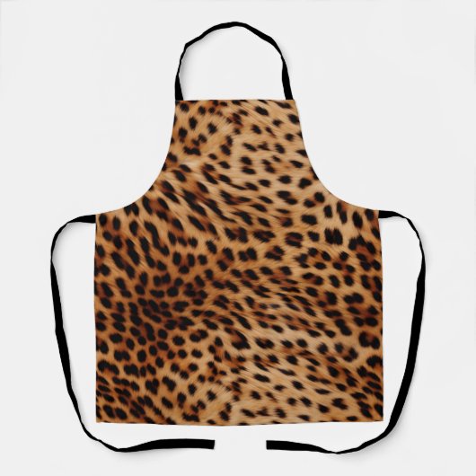 Tablier Empreinte de léopard Brown de crème (Recto)