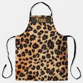 Tablier Empreinte de léopard Brown modifiable personnalisé (Recto)