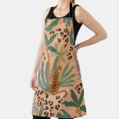 Tablier Empreinte de léopard de la jungle : motif sans cou (Insitu)