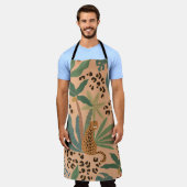 Tablier Empreinte de léopard de la jungle : motif sans cou (Porté)