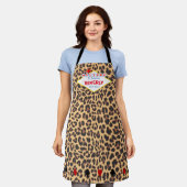 Tablier Empreinte de léopard de signes Vegas personnalisé (Porté)