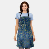 Tablier Empreinte de léopard d'or de la Marine (Porté)