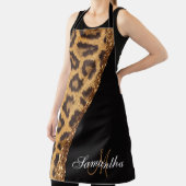 Tablier Empreinte de léopard fourrure et Parties scintilla (Insitu)