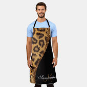 Tablier Empreinte de léopard fourrure et Parties scintilla (Porté)