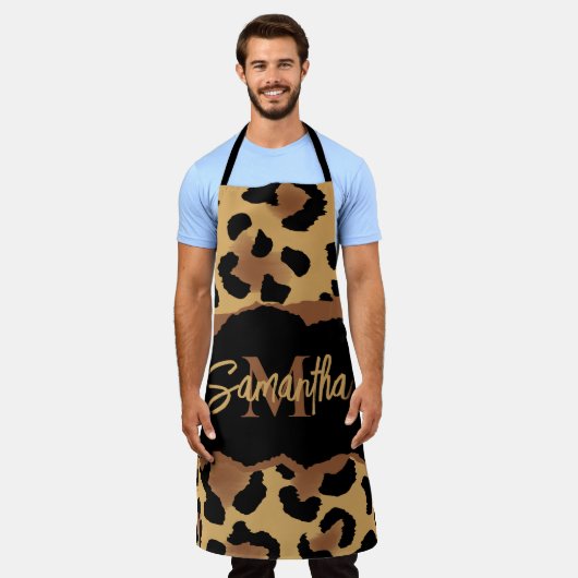 Tablier Empreinte de léopard Monogramme mignon (Porté)