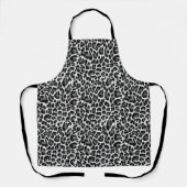 Tablier Empreinte de léopard noir et blanc (Recto)